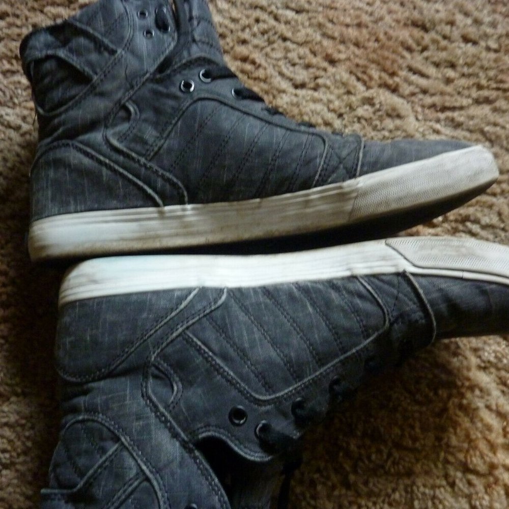 SUPRA MUSKA 001 - GREY ALUMINUM/WHITE - SIZE 14